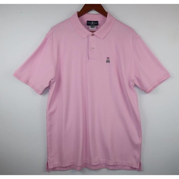 Psycho Bunny Other - PSYCHO BUNNY Pink Rabbit Men's Pima Cotton Golf Pique Polo Godley Peru Size 7 XL